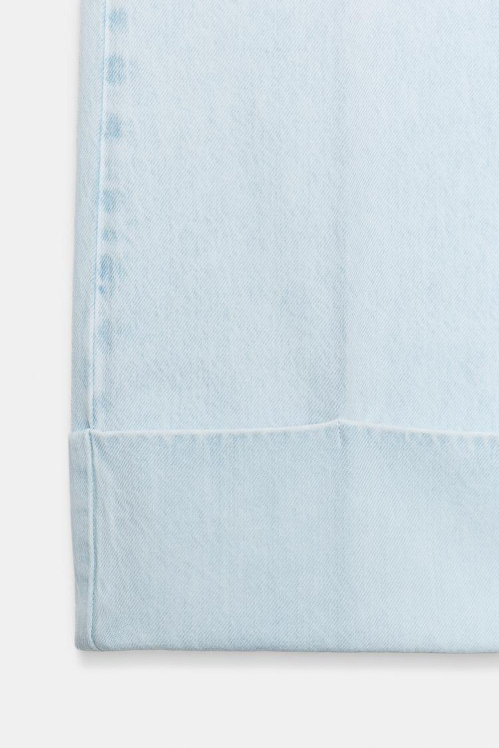 ZARA ДЖИНСЫ Z1975 STRAIGHT С НИЗКОЙ ПОСАДКОЙ И ОТВОРОТАМИ, ГОЛУБОЙ