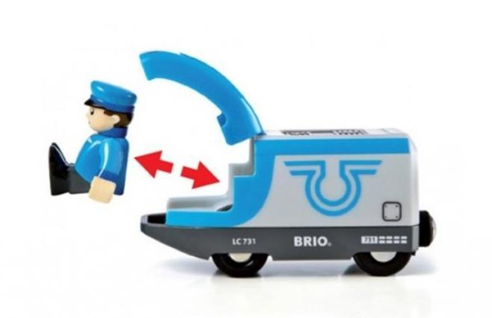 BRIO Поезд-экспресс с машинистом. Движение вперёд-назад на батарейках