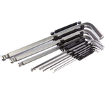 НАБОР КЛЮЧЕЙ ИМБУСОВЫХ MATRIX НЕХ 1,5-10ММ CRV САТИН УДЛИНЕННЫЕ 9ШТ 11233