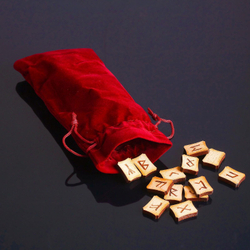 Руны для гадания «Скандинавские», 25 шт, натуральный дуб, мешочек 2343020