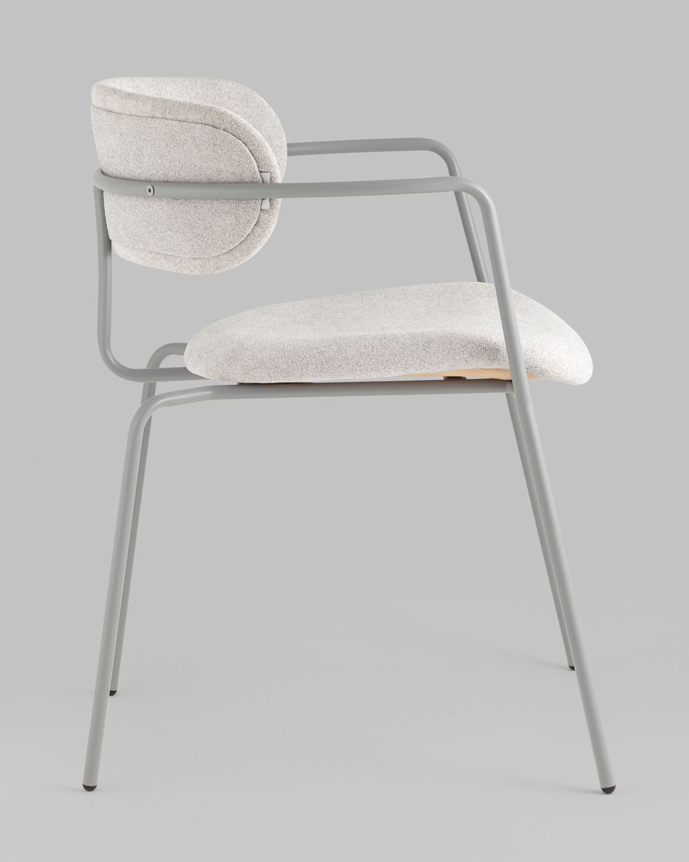 Стул Дженни букле светло-серый каркас серый муар