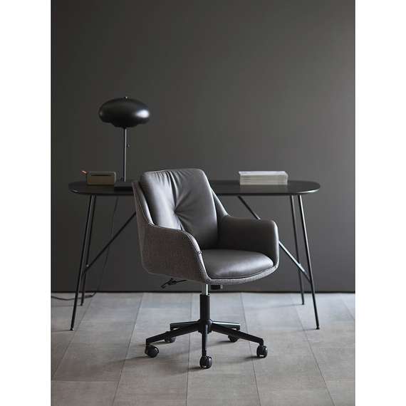 Офисное кресло Allar, экокожа, рогожка, серый