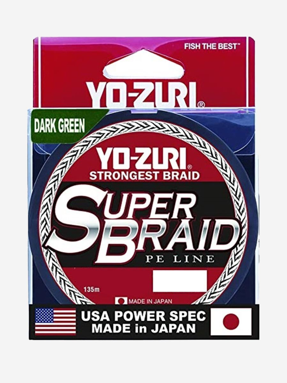 Плетеный шнур для рыбалки Yo-Zuri PE Super Braid 150yd, 135 м, Dark Green, 20Lbs (0.23мм)