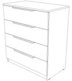 Комод 800×906×450 Вектор+