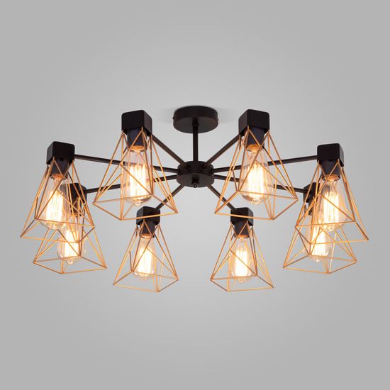 70107/8 / потолочный светильник / черный/латунь