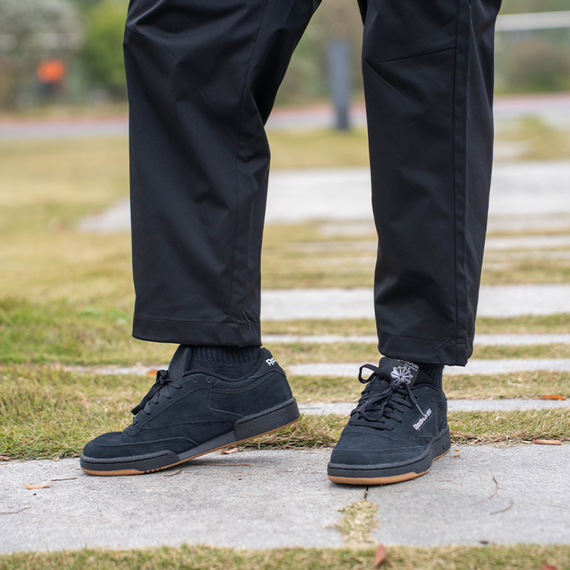 Reebok CLUB C 85-дюймовой Кроссовкой для скейтбординга - Низки Черные кроссовки