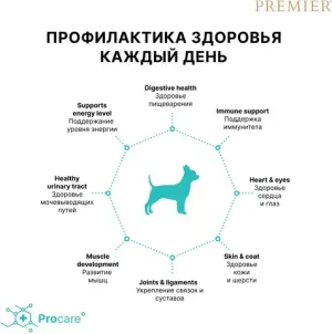 Уценка! Повр.упак./ Сухой корм Premier ягненок с индейкой для собак мелких пород