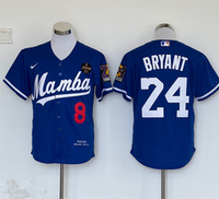 Баскетбольная джерси Кобе Брайанта в стиле MLB с рукавами LA Dodgers
