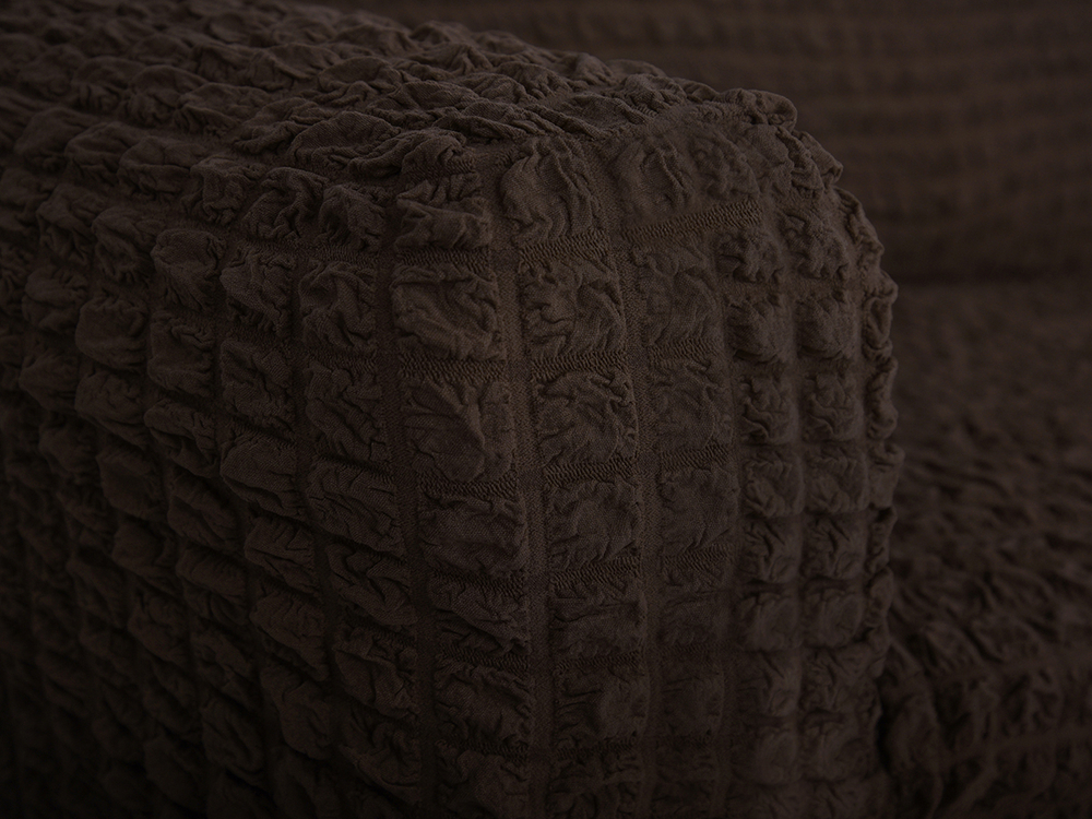 Комплект чехлов на диван и 2 кресла без оборки, цвет Кофе