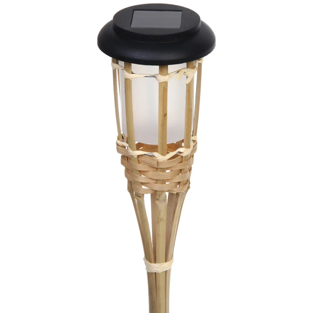 Фонарь садовый «Пламя» 118 см , на солнечной батарее, Теплый белый