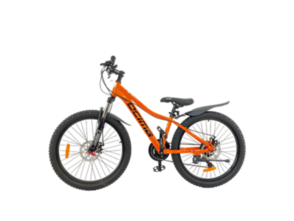 Велосипед Wolf 24" 21скор (Shimano, стальная рама, пром.подшип.,диск. тормоз, блок.вилки) Оранжевый