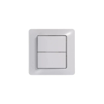 GLOSSA 2-клавишный ВЫКЛЮЧАТЕЛЬ, сх.5, 10АХ, механизм, БЕЛЫЙ