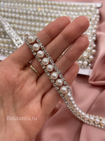 Тесьма (цепочка) жемчуг стразы
