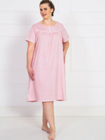 Свободная домашняя сорочка с коротким рукавом (Размер: XXL) (Цвет: розовый)