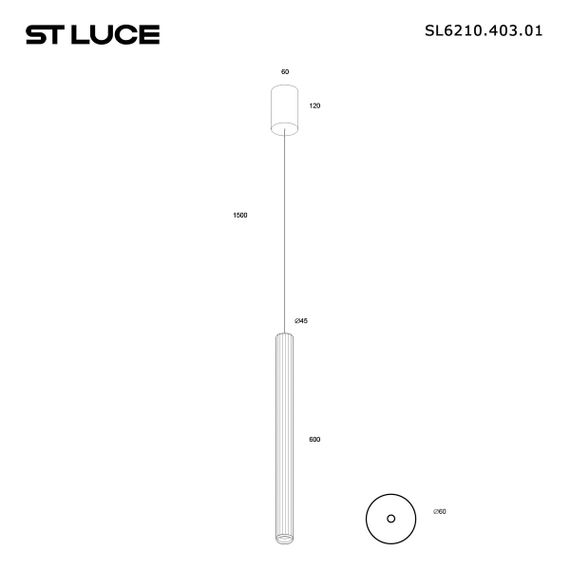 Подвесной светодиодный светильник ST Luce Lilt SL6210.403.01