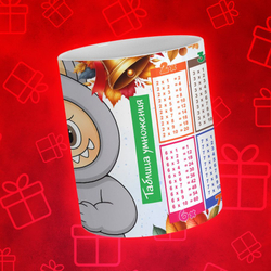 Лабубу с таблицей умножения