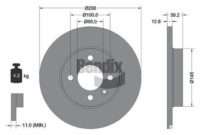 BENDIX Braking - BDS1659-BEN - Brake Disc