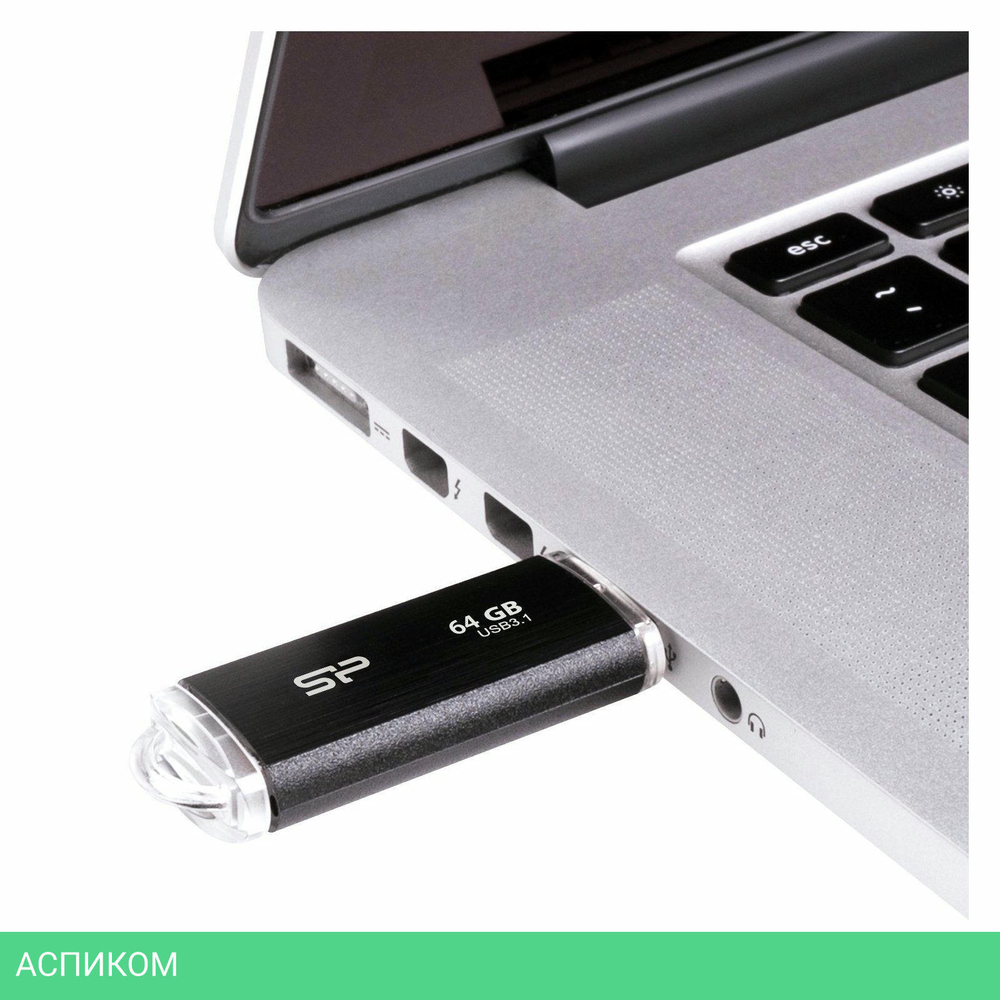 USB Flash-накопитель Silicon-Power Blaze B02 64Gb Black (SP064GBUF3B02V1K)