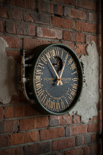 Настенные стимпанк-часы «Oriental Express» — 24-часовой UTC + 12-часовой циферблаты,