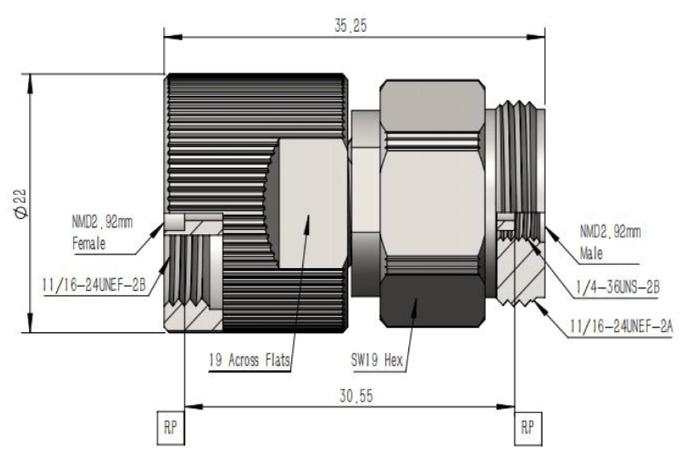LT-NMD2.92FNMD2.92M, Коаксиальный переходник NMD (2.92 мм / 2.92 мм)