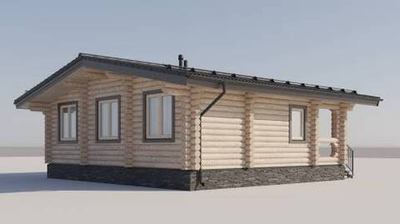 Проект Дома 72 кв. м из бруса Д-46