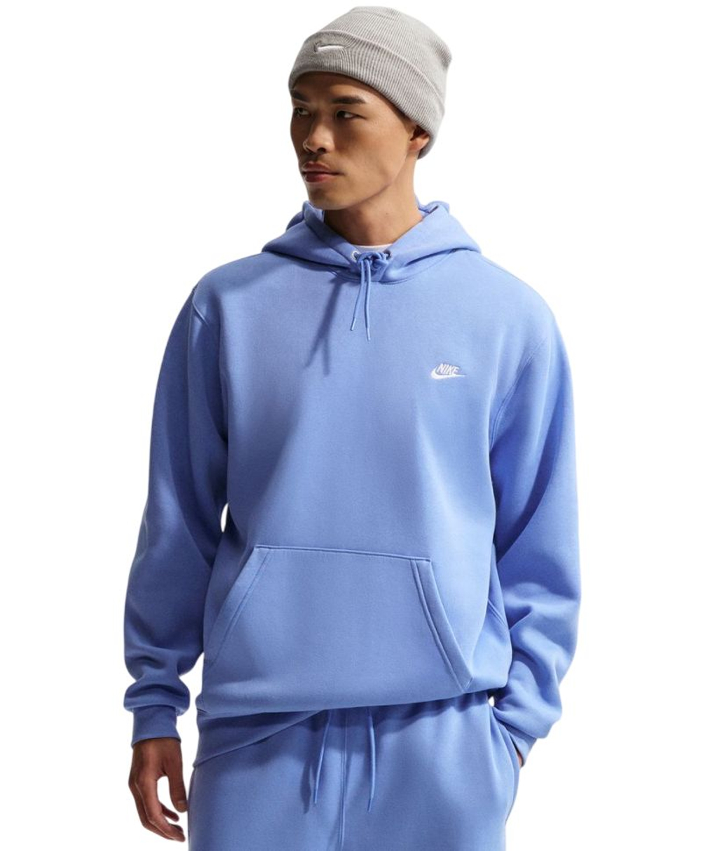 Мужская теннисная кофта Nike Club Fleece Pullover - royal pulse/royal pulse/white