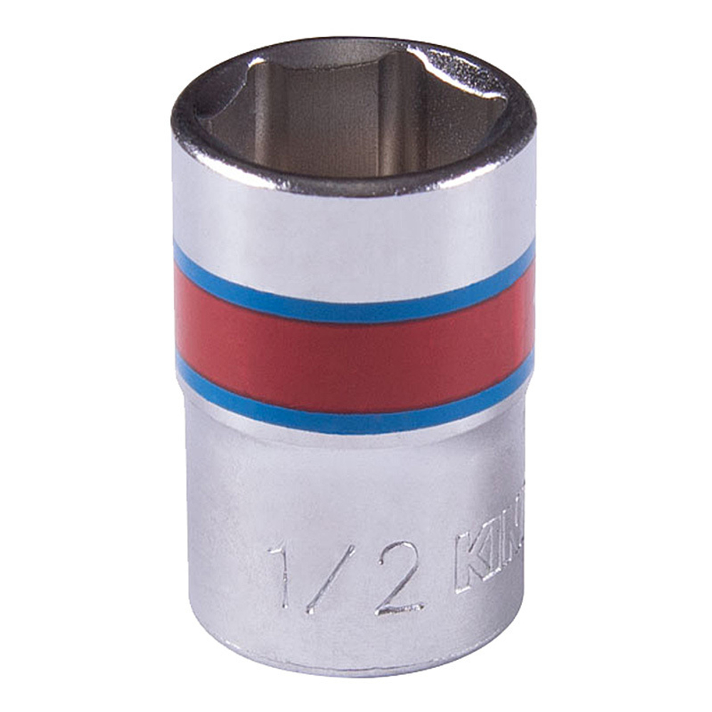 KING TONY (333516S) Головка торцевая стандартная шестигранная 3/8", дюймовая 1/2"