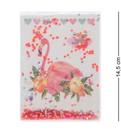 NB-49/ 5 Блокнот «Фламинго» с плавающими пайетками