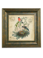 Картина на стену для интерьера на холсте в раме "Птицы" 29*29 см