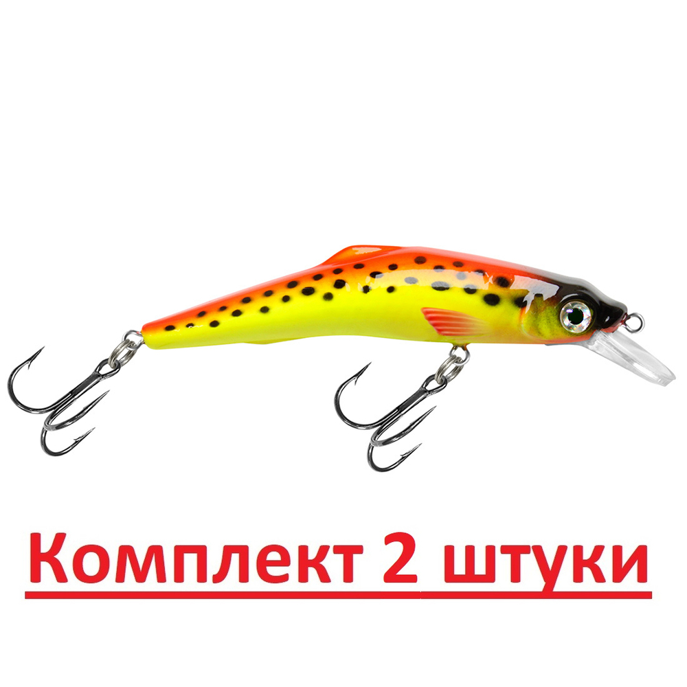 Воблер Минноу RONIN 89mm, цвет 048 (окунь), 1 штука