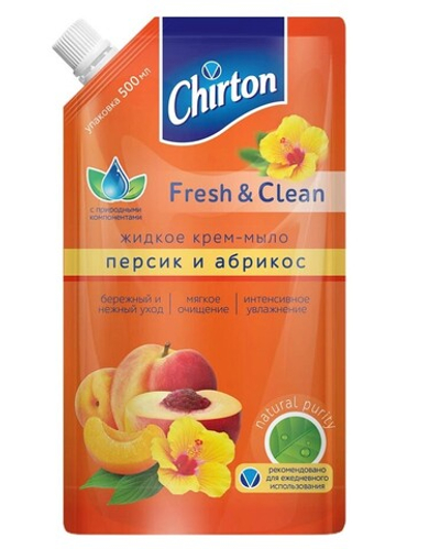 Chirton крем-мыло(м/уп.)500мл.Персик и абрикос