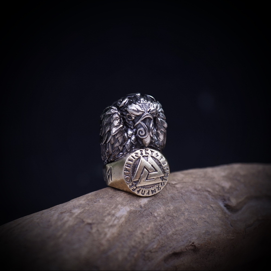 Темлячная бусина "Кольцо Одина" биметалл (латунь Валькнут)