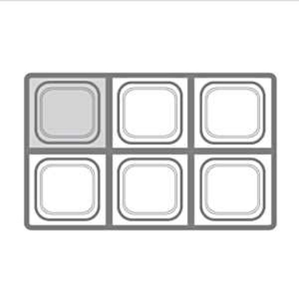 Гастроемкость 1/6 h65 мм поликарбонат 176*162*65 мм прозрачная 1 л P.L.