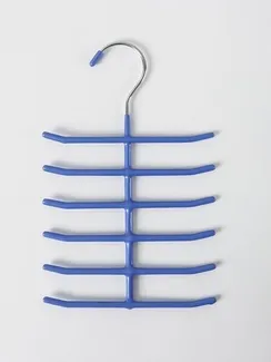 Вешалка для галстуков Доляна, антискользящее покрытие, 6 перекладин, цвет МИКС