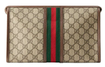 GUCCI Ophidia Zipped Pouch Beige/Ebony