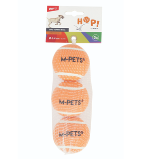 Игрушка для собак Hop Теннисный мяч оранжевый 6,4см упаковка из 3шт Mpets, Арт.10670799