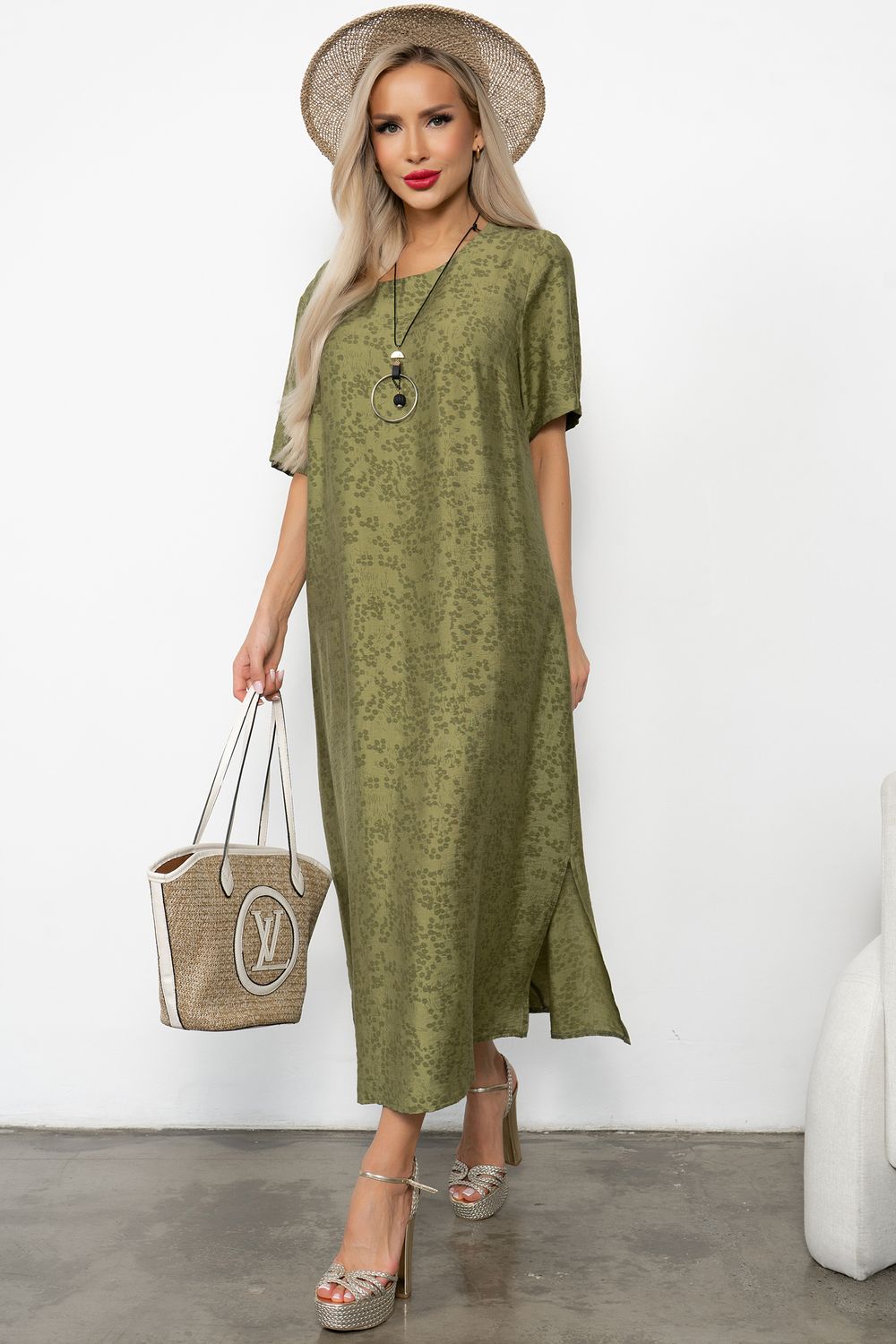 Платье Элиза (оливковый)-50р-р Р11-1219/3 Nikol