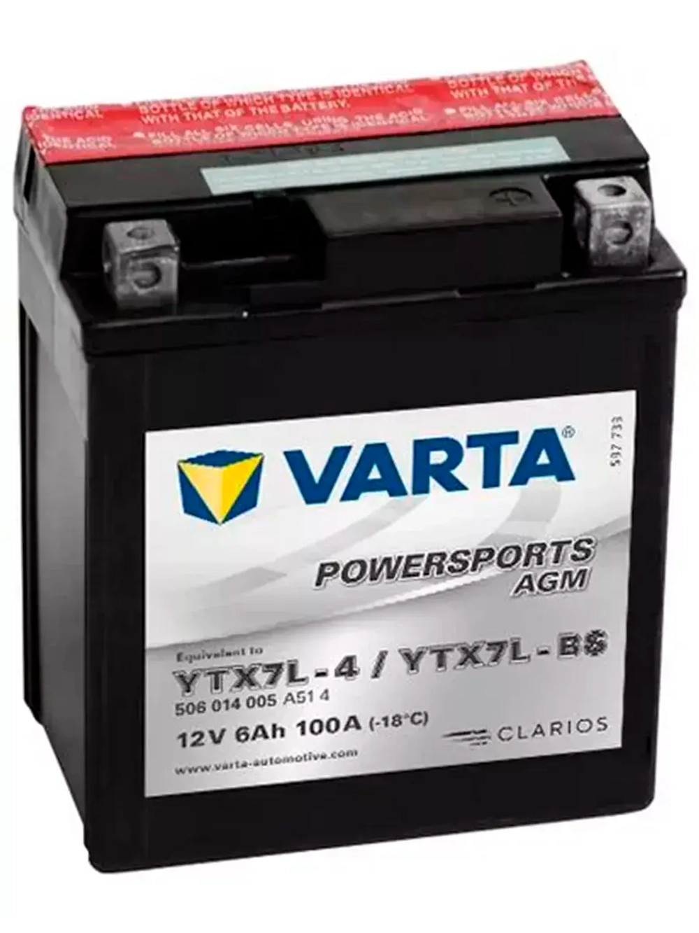 Аккумулятор Varta AGM YTX7L-BS; 506014005