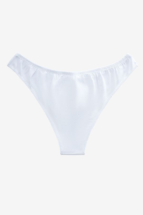 Хлопковые трусики «Tell me something fun..» Белые - фото 4