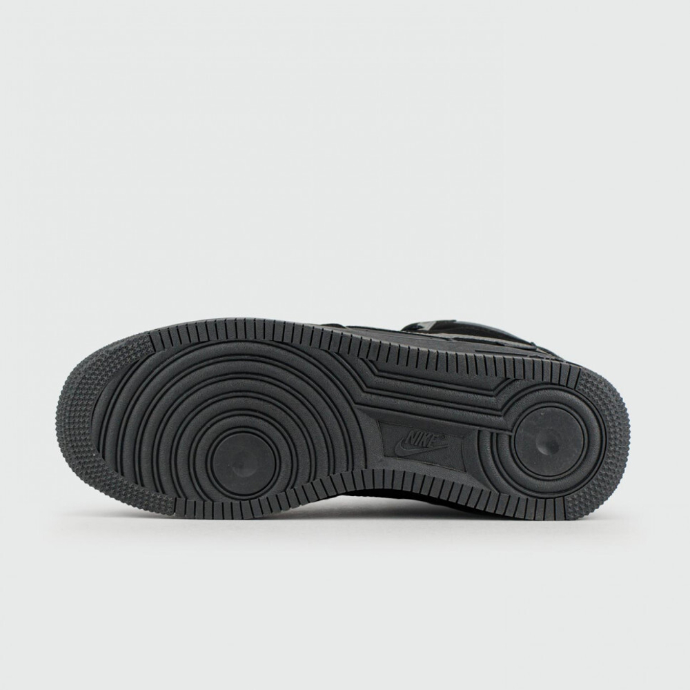 кроссовки Nike Air Force 1 Mid Black / Grey Winter
