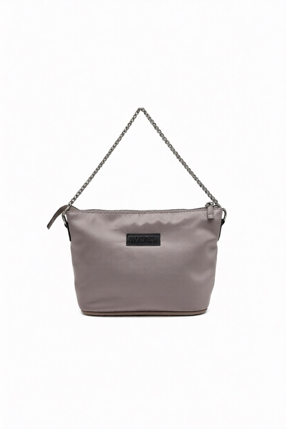 Сумка женская через плечо из нейлона серая QOZA