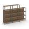 Shelf System Трехсекционный стеллаж четырех/трехярусный SN.STM-432 Дуб Табак/Металл Антрацит 2370*40