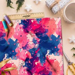 Ткань Барби яркие хаотичные пятна