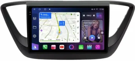 Магнитола для Hyundai Solaris 2 2017-2022 (рамка черная матовая) - FarCar 766M на Android 13, 2K QLED, ТОП процессор, CarPlay, 4G SIM-слот