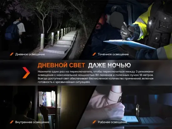 Тактическая ручка FENIX Мод. T6 синий (33г)(встроенный аккум.100mAh)