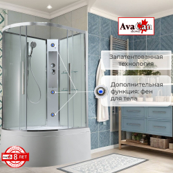 Душевая кабина AvaCan (АваКан) EM5812RNT с высоким поддоном, 120х80х208