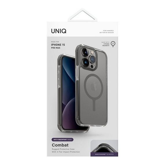 Чехол Uniq Combat AF MagSafe для iPhone 15 Pro Max Frost Grey (IP6.7P(2023)-COMAFMFGY)