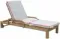 Шезлонг Rimini из массива акации с бежевым матрасом