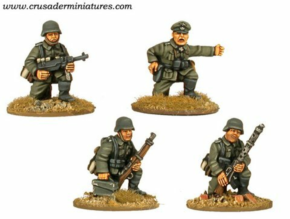 WWG007 German MG34 Team & Command Kneeling