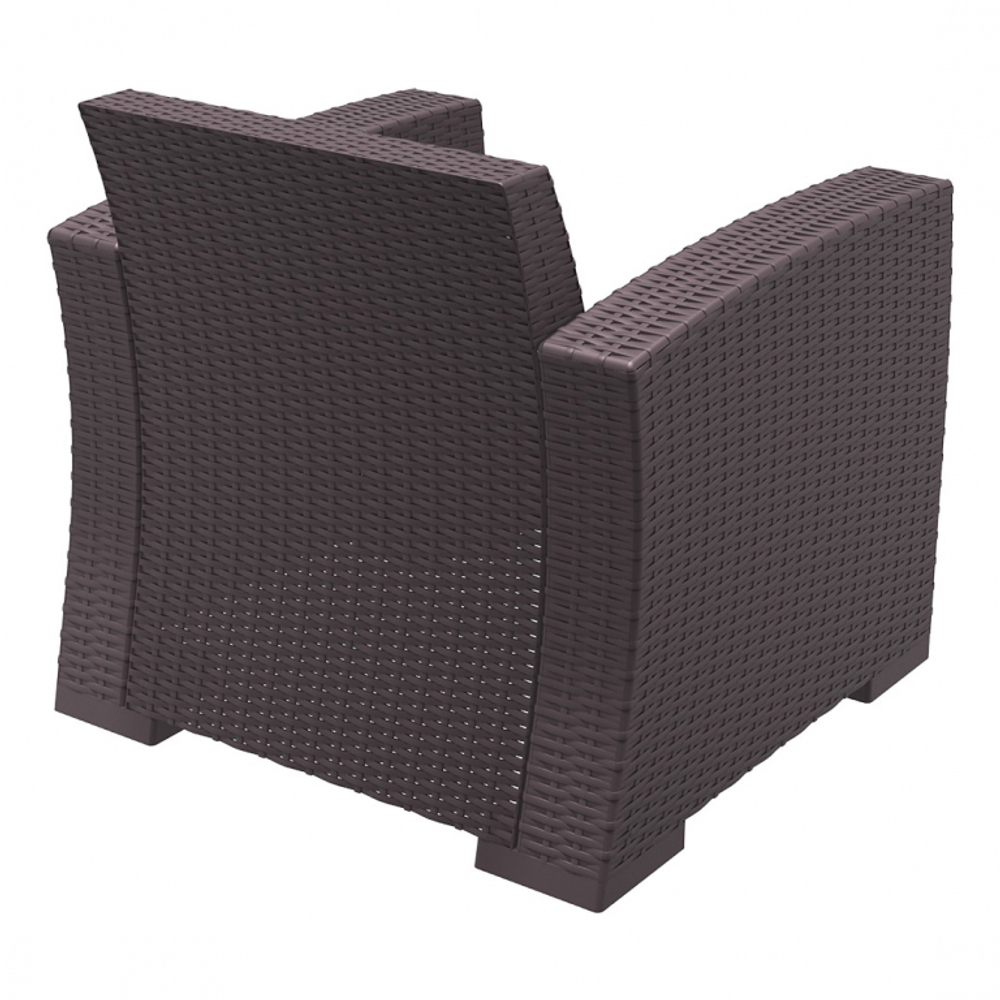 Кресло пластиковое плетеное с подушками Monaco Lounge